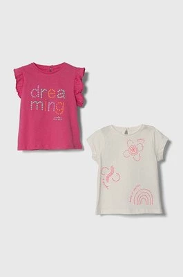 zippy t-shirt bawełniany dziecięcy 2-pack kolor fioletowy