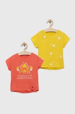 zippy t-shirt bawełniany dziecięcy 2-pack kolor pomarańczowy