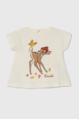 zippy t-shirt bawełniany niemowlęcy x Disney kolor beżowy