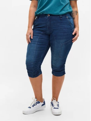 Zizzi Szorty jeansowe J10111A Granatowy Slim Fit