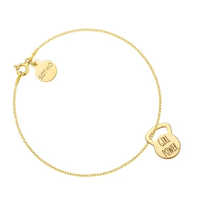 Złota bransoletka kettlebell GIRL POWER SOTHO