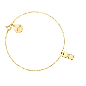 Złota bransoletka shaker DRINK WATER SOTHO