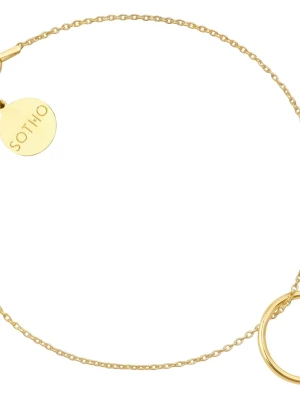 Złota bransoletka z dużą Karmą SOTHO