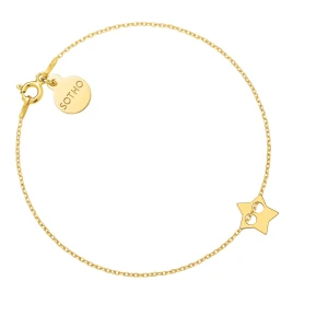 Złota bransoletka z gwiazdką SOTHO