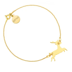 Złota bransoletka z jelonkiem SOTHO