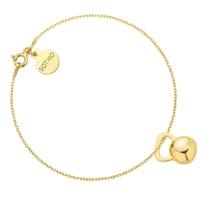 Złota bransoletka z kettlebell SOTHO