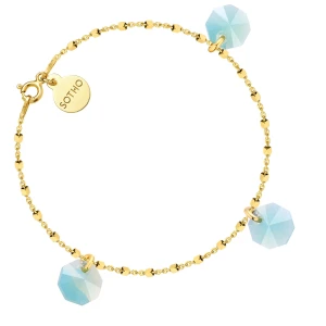 Złota bransoletka z kryształami SWAROVSKI® CRYSTAL SOTHO