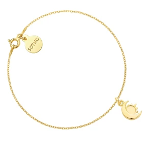 Złota bransoletka z księżycem i słońcem SOTHO