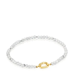 Złota Bransoletka Z Labradorytem Hold Oval - Tous Rozmiar