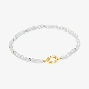 Złota Bransoletka Z Labradorytem Hold Oval - Tous Rozmiar