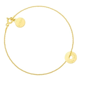 Złota bransoletka z małą karmą Carpe Diem! SOTHO