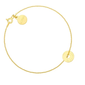 Złota bransoletka z malutką karmą Be yourself! SOTHO