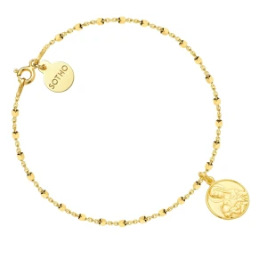 Złota bransoletka z medalikiem SOTHO