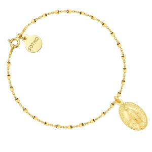 Złota bransoletka z medalikiem SOTHO