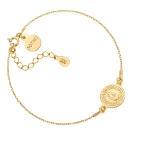 Złota bransoletka z medalionem SOTHO