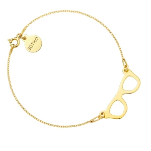 Złota bransoletka z okularami SOTHO