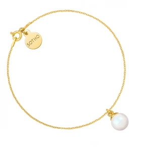 Złota bransoletka z opalizującą perłą SWAROVSKI® CRYSTAL SOTHO
