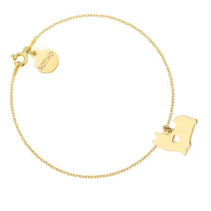 Złota bransoletka z psem rasy shih tzu SOTHO