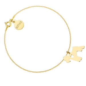 Złota bransoletka z psem rasy sznaucer SOTHO