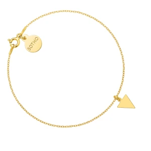 Złota bransoletka z trójkątem SOTHO