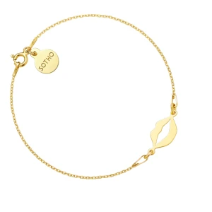 Złota bransoletka z ustami SOTHO