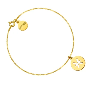 Złota bransoletka z zodiakiem Ryb SOTHO