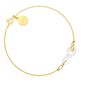 Złota bransoletka zdobiona kryształową nieskończonością SWAROVSKI® CRYSTAL SOTHO