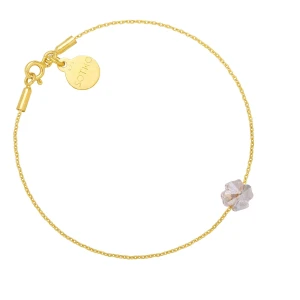 Złota bransoletka zdobiona złotą koniczynką SWAROVSKI® CRYSTAL SOTHO