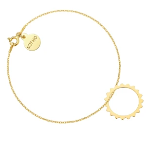 Złota bransoletka ze słońcem SOTHO