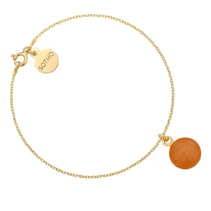 Złota bransoletka ze złotą żywicą SOTHO