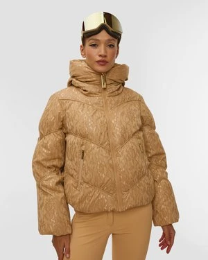 Złota Koronkowa Kurtka Narciarska Damska Goldbergh Gold Exclusive Fiora