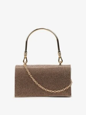 Złota Mała Torebka w Cyrkonie z Rączką Crownia