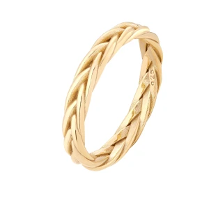 Złota pleciona obrączka : pierścionki - 14 SOTHO