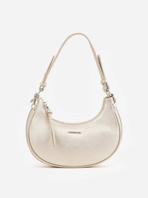 Złota Torebka Bagietka w Kształcie Półksiężyca z Paskiem Crossbody Dianialla Luigisanto