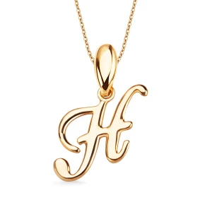 Złota zawieszka - litera H Biżuteria YES