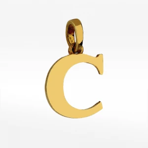 Złota zawieszka literka C