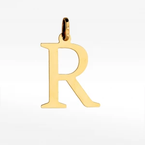 Złota zawieszka literka R