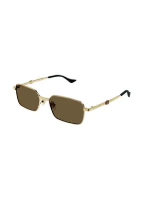 Złote Brązowe Okulary Gg1495S 002 Gucci