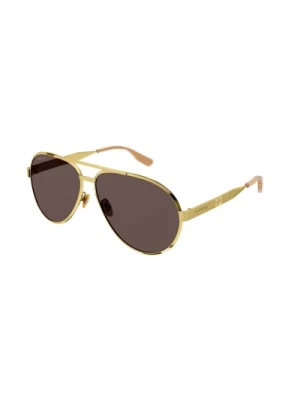 Złote Brązowe Okulary Gg1513S 002 Gucci