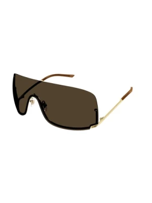 Złote brązowe okulary przeciwsłoneczne Gg1560S Gucci