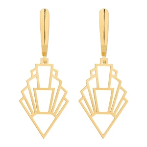 Złote długie kolczyki z rozetami SOTHO