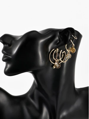 Złote kolczyki 7w1 nausznice  magmac 