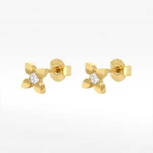 Złote kolczyki kwiatki Filipowicz