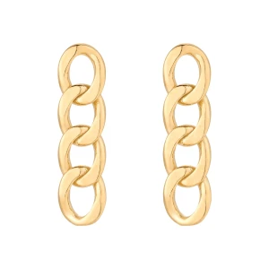 Złote kolczyki łańcuchy SOTHO