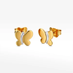 Złote kolczyki motyle Filipowicz