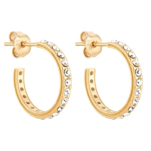 Złote kolczyki półkola SOTHO