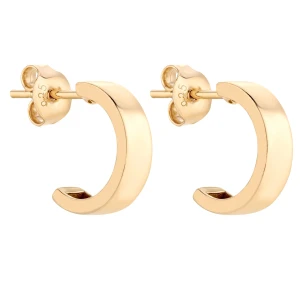 Złote kolczyki półkola SOTHO