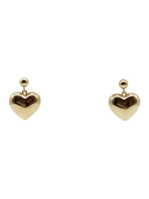 Złote kolczyki w kształcie serca Trine Tuxen