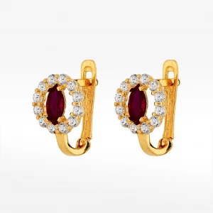 Złote kolczyki z cyrkoniami Filipowicz