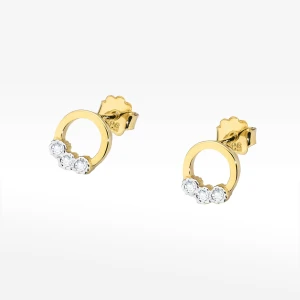 Złote kolczyki z diamentami Filipowicz